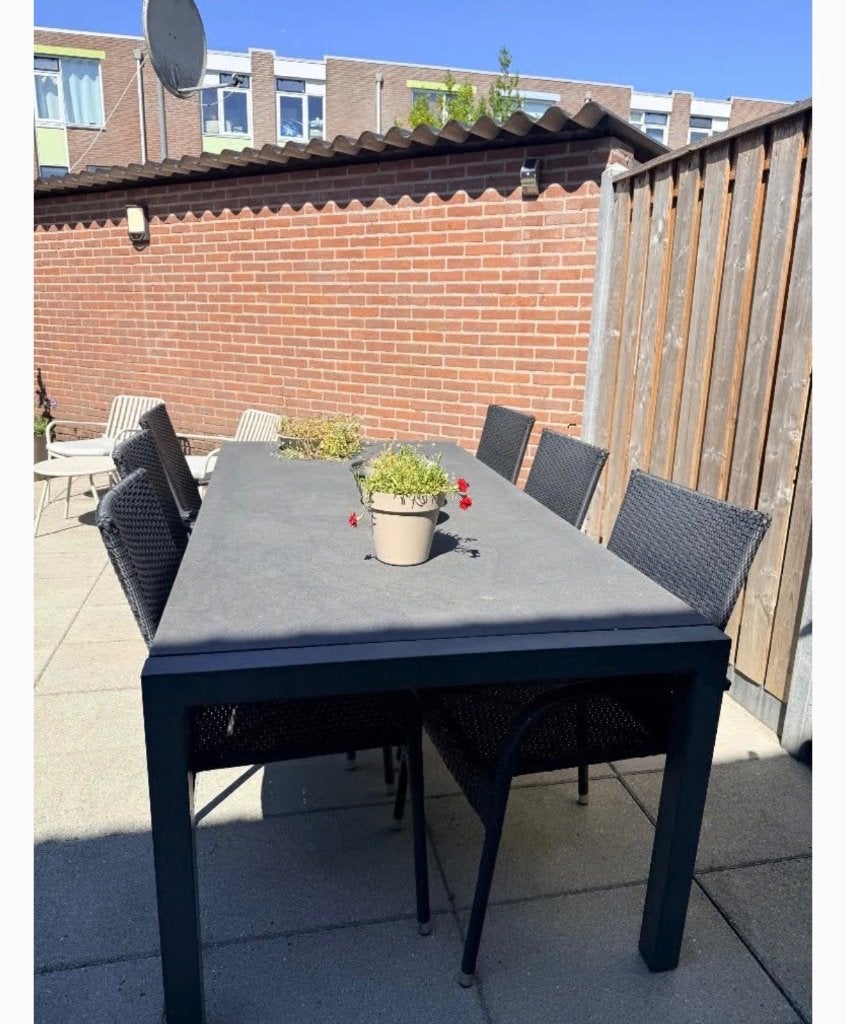 Tuinstoelen 6x + kussens, Tuin en Terras, Ophalen, Gebruikt, Kunststof
