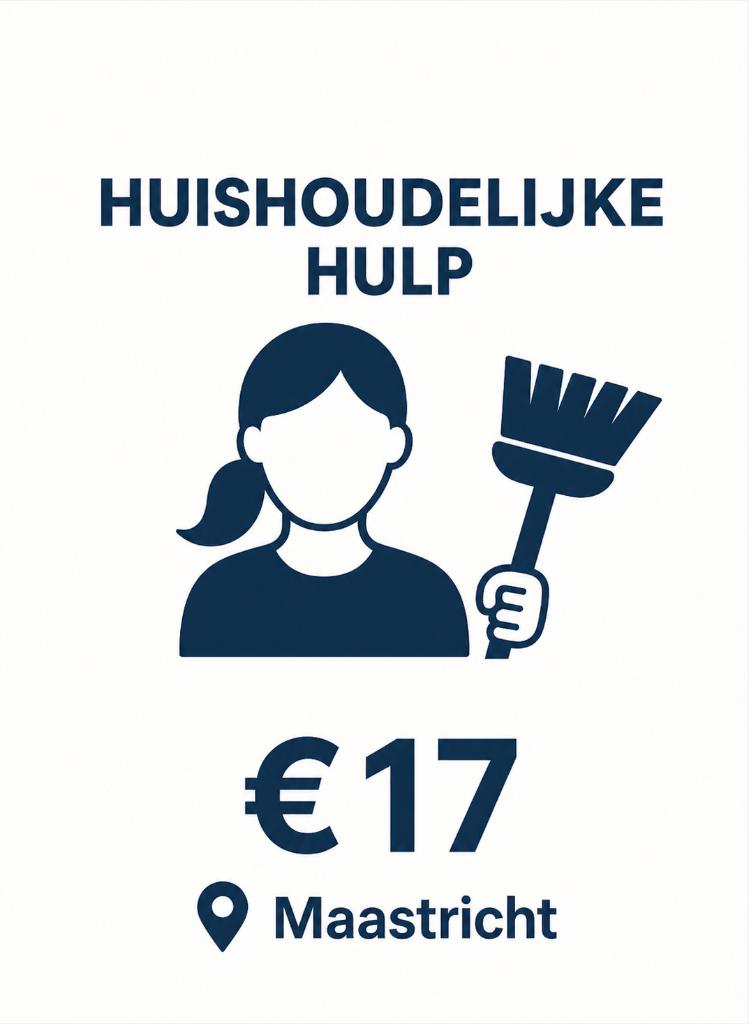 Poetshulp/schoonmaakster Maastricht, Vacatures, Vacatures | Schoonmaak en Facilitaire diensten, 33 - 40 uur, Overige niveaus, Vanaf 10 jaar