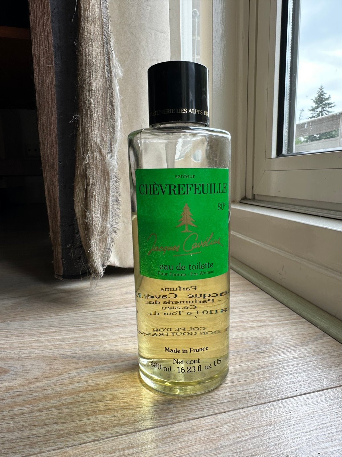 Vintage Chèvrefeuille Jacques Cavélius edt 480ml (2/3 vol), Ophalen of Verzenden, Gebruikt, Parfumfles, Gevuld