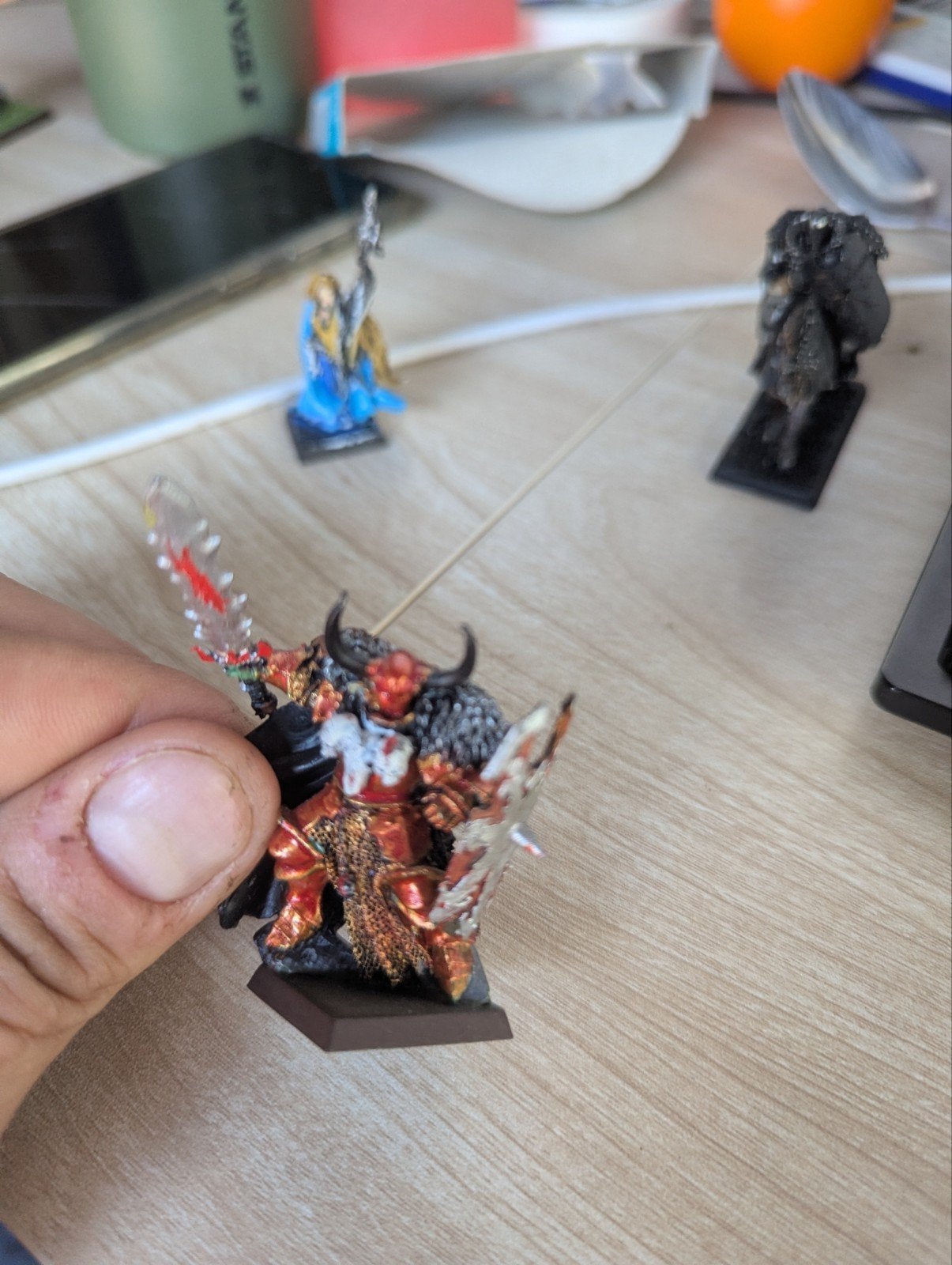 Archaon op voet - Geschilderd Warhammer figuur, Gebruikt, Figuurtje(s), Warhammer, Ophalen of Verzenden