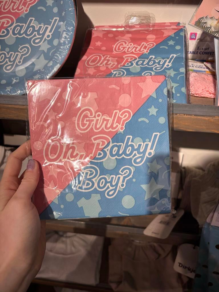Feestartikelen Baby: Servetten, Ballonnen, Vlaggenlijn, Ophalen of Verzenden, Nieuw, Feestartikel, Geboorte of Huwelijk
