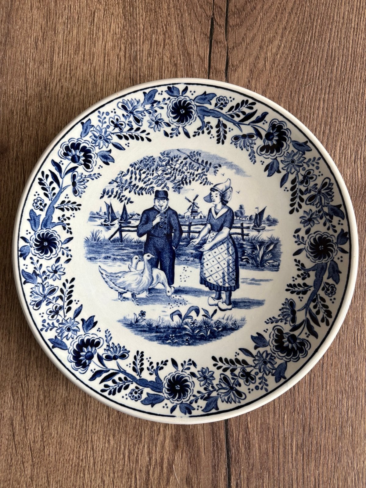 Set van 3 Delftsblauwe wandborden met Hollandse taferelen, Antiek en Kunst, Ophalen of Verzenden