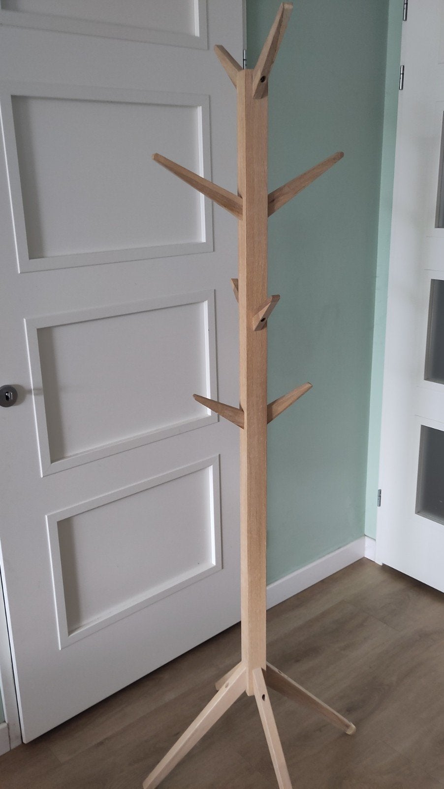 Houten staande kapstok - Zo goed als nieuw, Ophalen, Zo goed als nieuw, Staande kapstok, 150 tot 200 cm