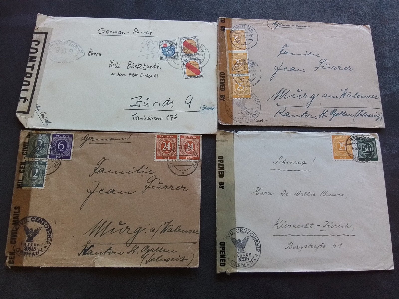 Censuur poststukken 17 stuks, Postzegels en Munten, Postzegels | Volle albums en Verzamelingen, Ophalen of Verzenden, Nederland en Buitenland