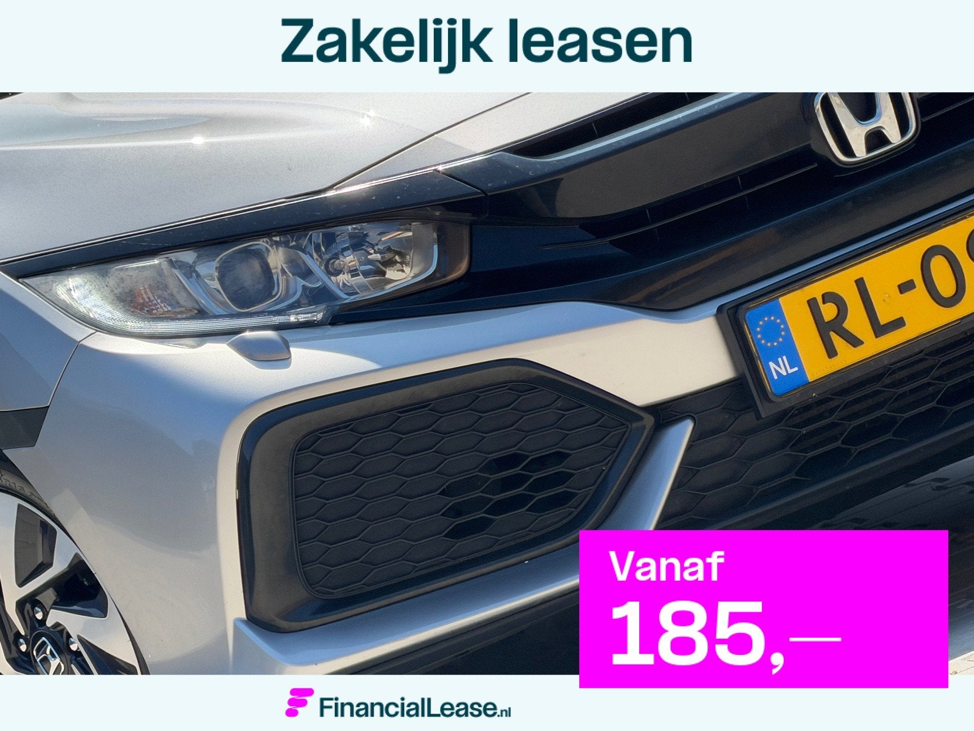 Honda Civic 1.0 i-VTEC Comfort | Lunar Silver Metallic | Spo, Stof, Gebruikt, Automatische klimaatregeling, 129 pk