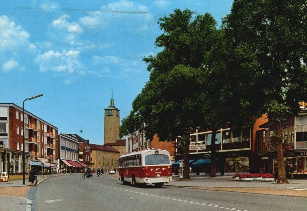 Enschede ca. 1960 met Rood/Witte T.E.T. Bus, Ophalen, 1960 tot 1980, Gelopen, Overijssel