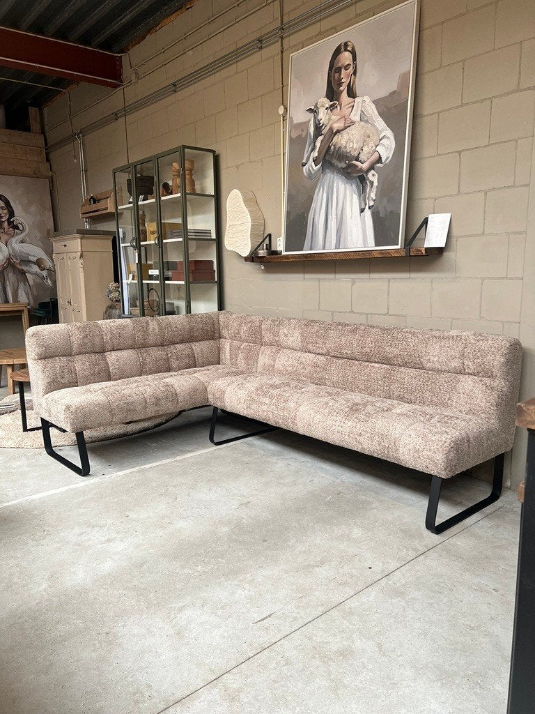 Eetbank Louise op voorraad kleur Liver, Huis en Inrichting, Overige kleuren, Verzenden, Nieuw, Stof