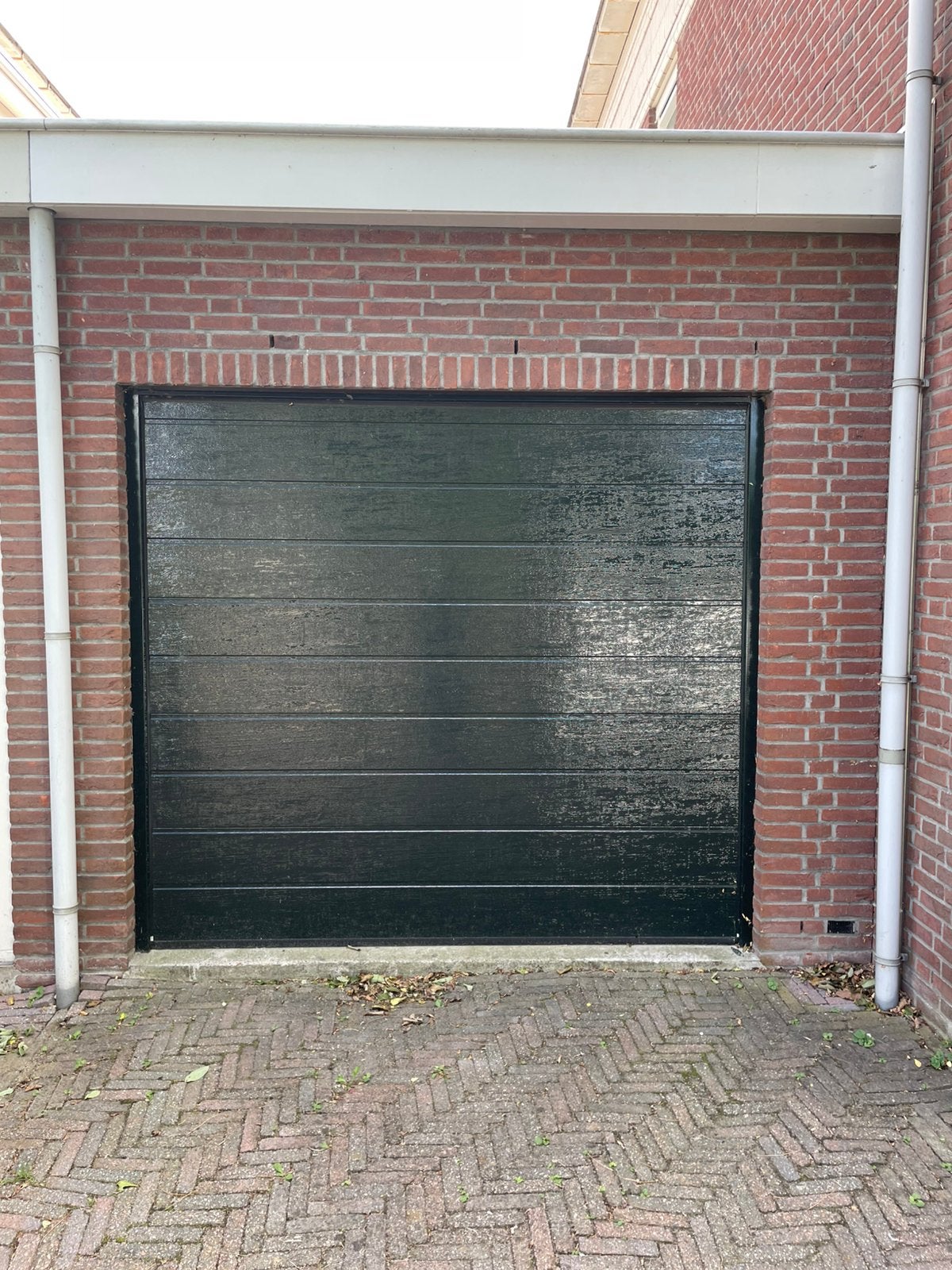 Elektrische garagedeur (groen) incl. 2 afstandsbedieningen, Doe-het-zelf en Verbouw, Ophalen, Gebruikt, Garagedeur, 120 cm of meer