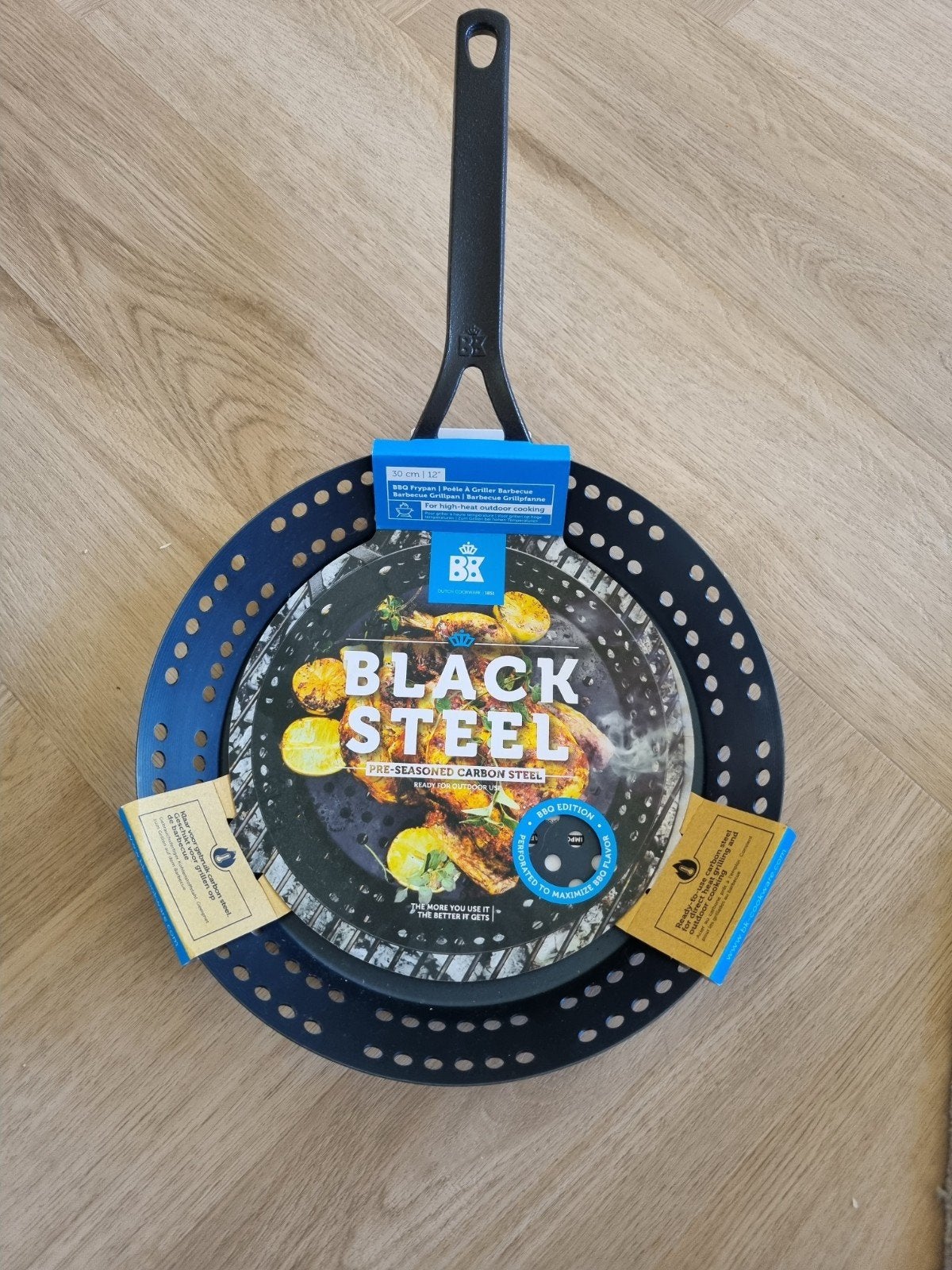 BK Black Steel BBQ Grillpan 30cm - Nieuw, Ophalen of Verzenden, Nieuw, Rvs