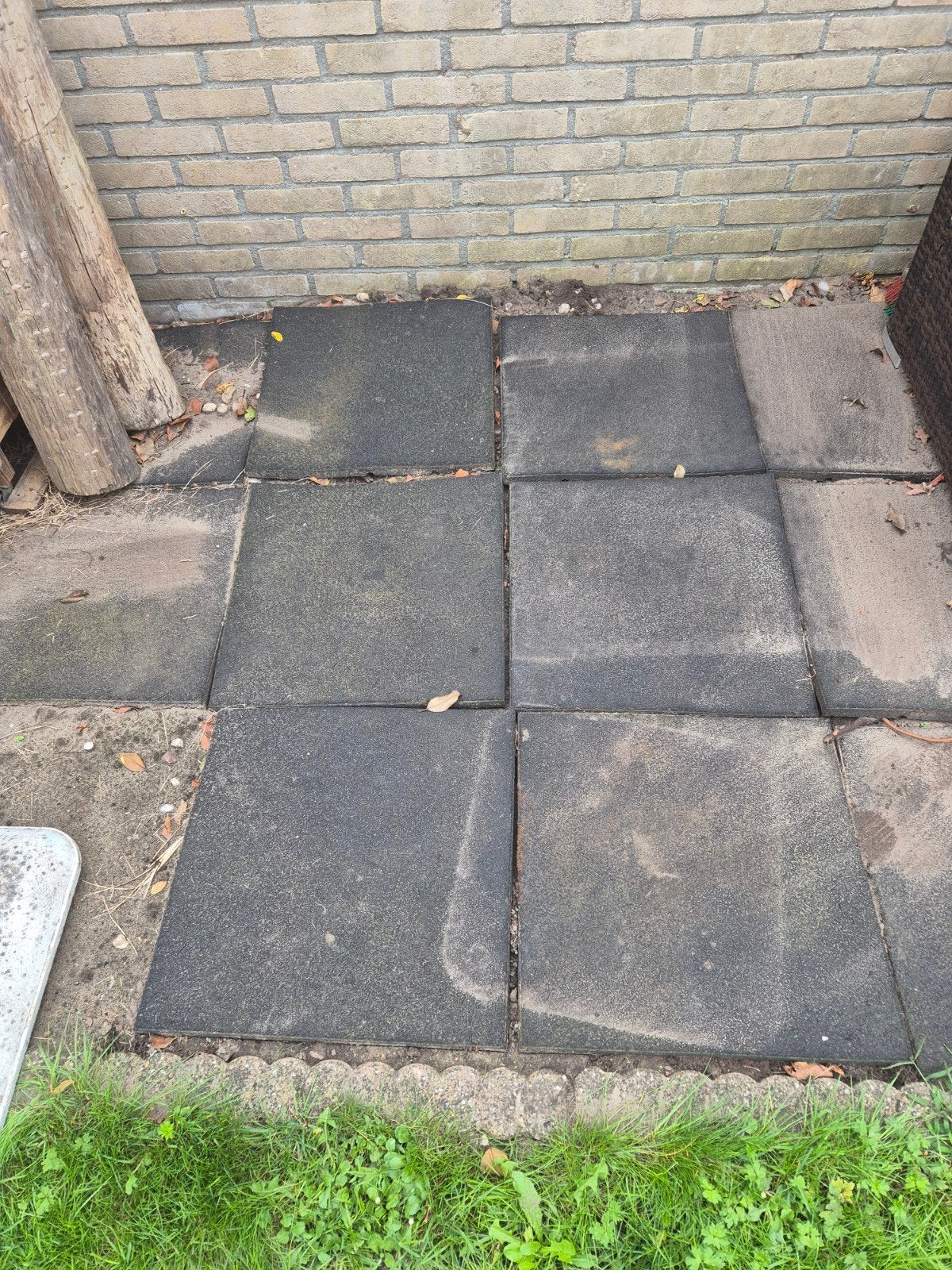 Gebruikte rubberen terrastegels, Ophalen, Gebruikt, Rubber, 5 tot 10 m²