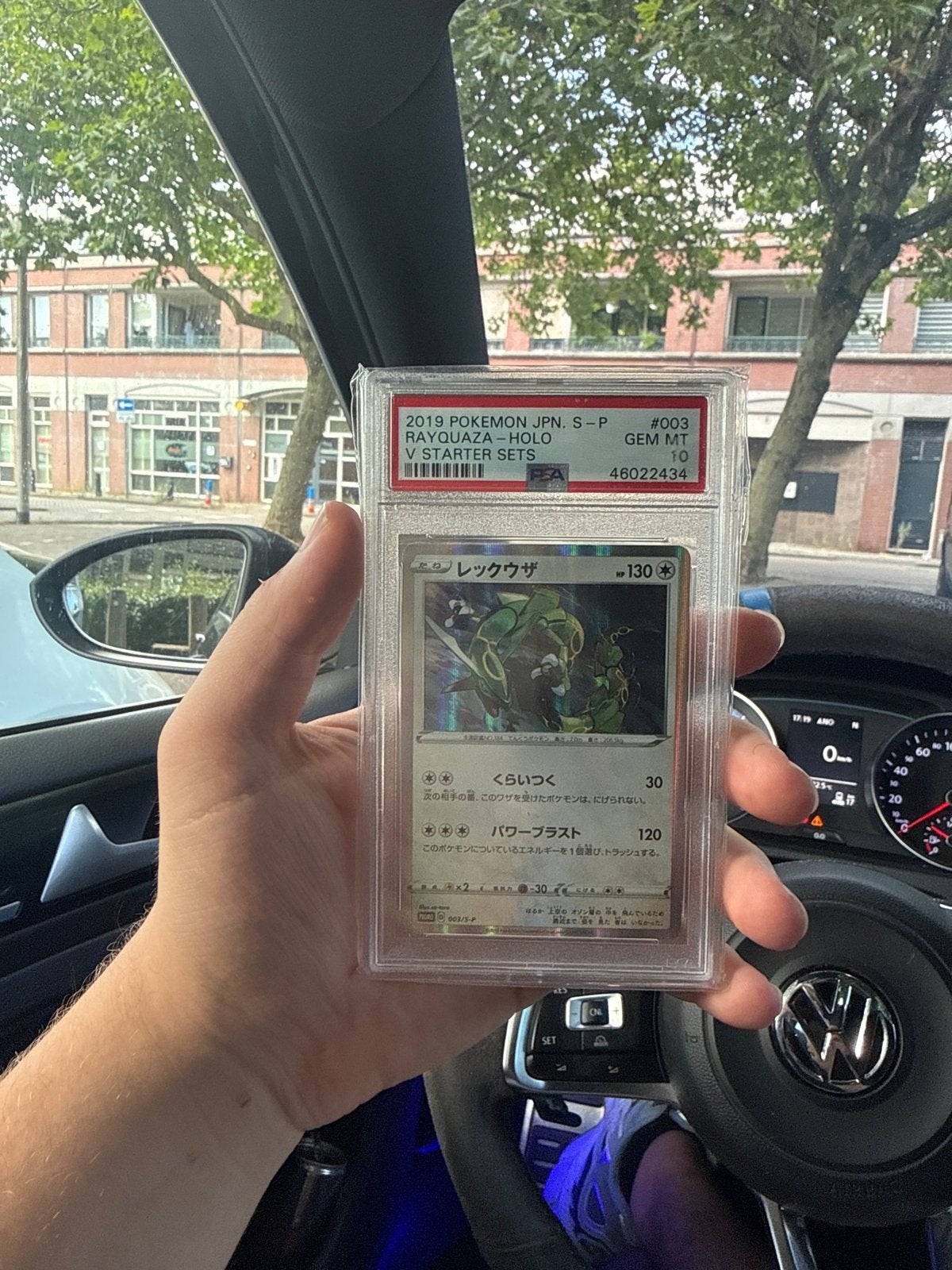 PSA 10 Rayquaza Holo V Starter Sets Pokémon Kaart, Ophalen of Verzenden, Nieuw, Losse kaart, Foil