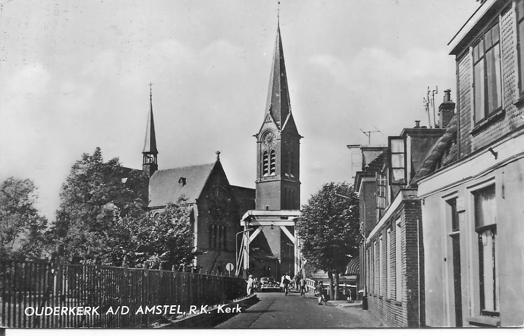 Ouderkerk a/d Amstel, R.K. Kerk - Ansichtkaart  1967, Ophalen of Verzenden, 1960 tot 1980, Gelopen, Noord-Holland