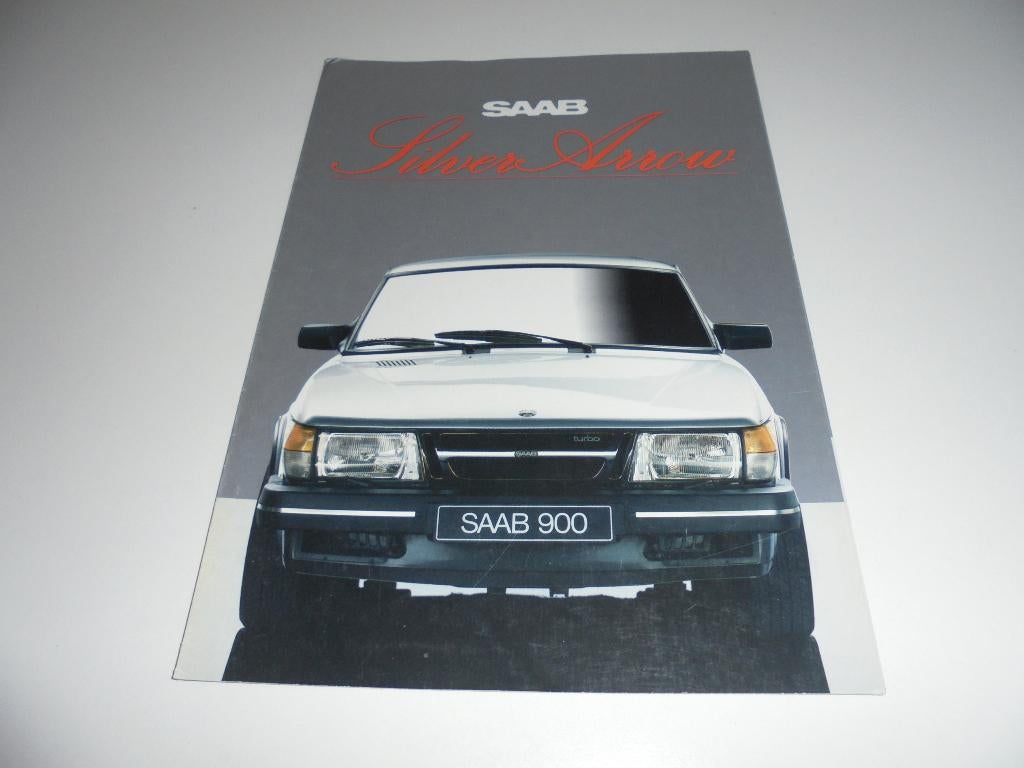 brochure Saab 900 Silver Arrow  1986, Ophalen of Verzenden, Zo goed als nieuw, Overige merken