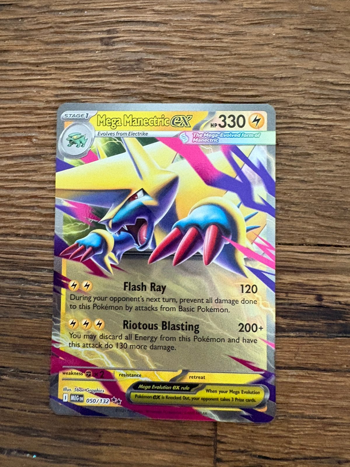 Pokémon Mega Manectric ex 050/132 MEG, Ophalen of Verzenden, Zo goed als nieuw