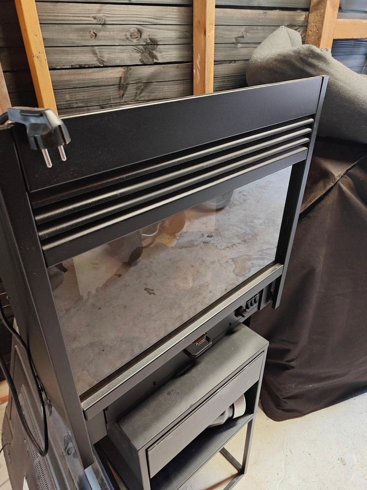 Electrisch inbouw kacheltje, Huis en Inrichting, Kachels, Ophalen, Hout, Houtkachel