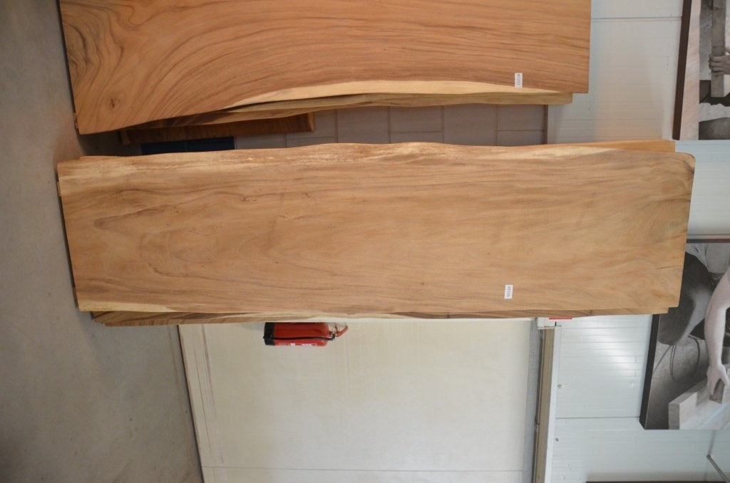 Boomstamtafel 300 cm suar -BT 236 - 3 meter boomstamtafel, Huis en Inrichting, Overige houtsoorten, Ophalen of Verzenden, Vijf personen of meer