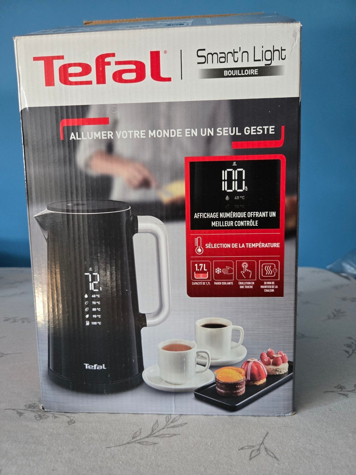 Tefal Smart'n Light waterkoker met temperatuurregeling, Witgoed en Apparatuur, Waterkokers, 1 tot 2 liter, Ophalen of Verzenden