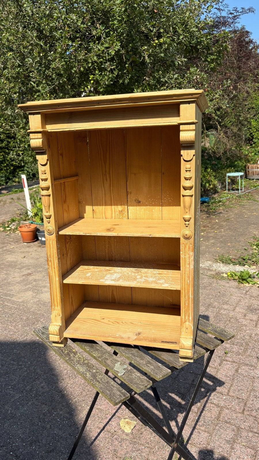 Grenen kastje met planken - Vintage stijl, Ophalen, Met plank(en), Gebruikt, 50 tot 100 cm
