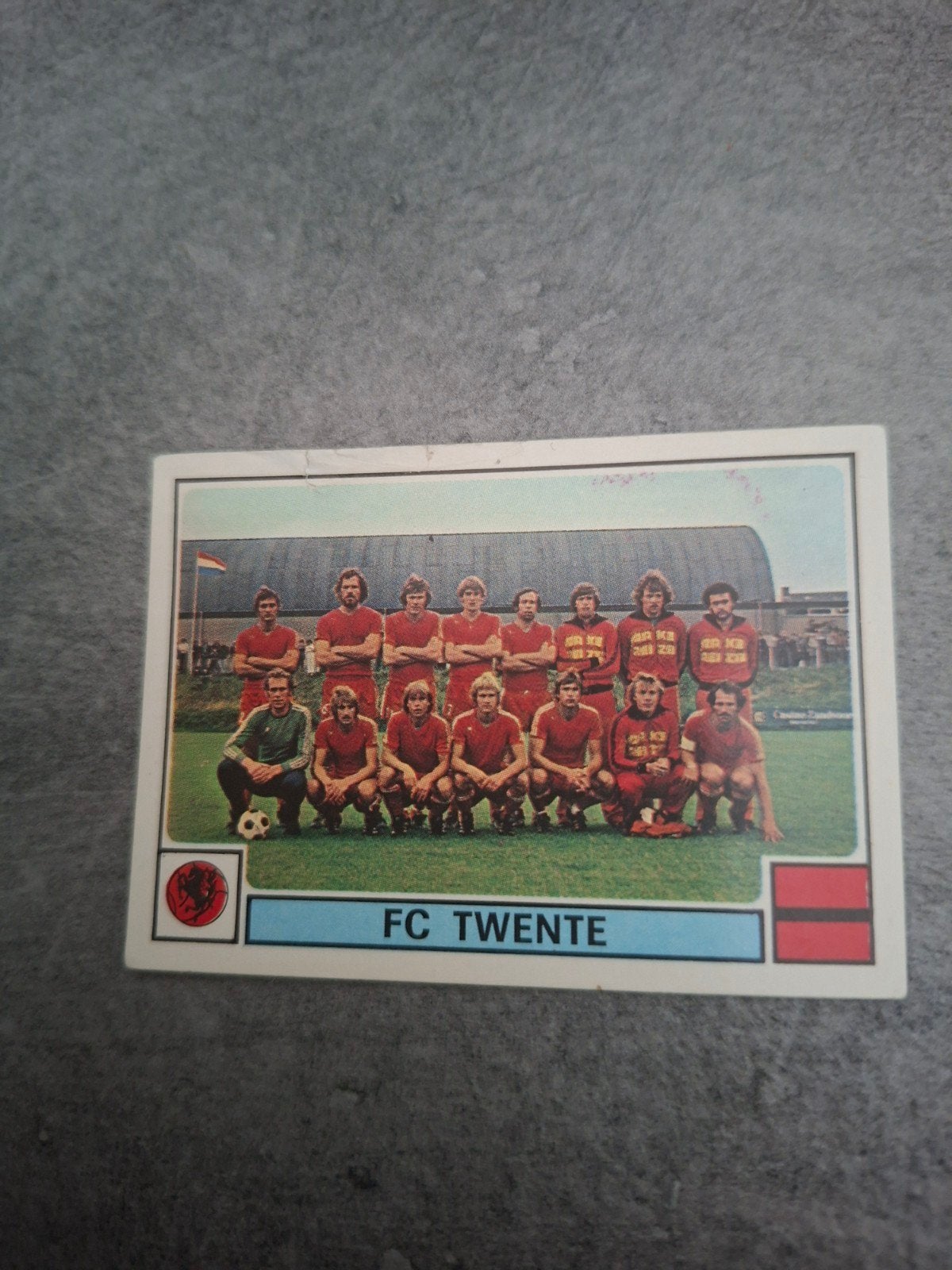 Panini sticker Voetbal 78. Teamfoto FC Twente., Ophalen of Verzenden, Zo goed als nieuw, Sticker