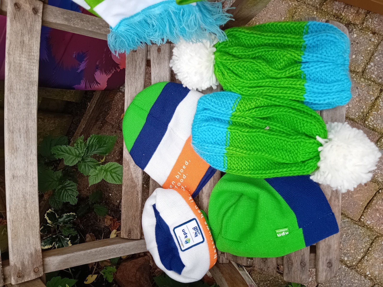Nieuwe KNSB mutsen en sjaals - 7 stuks in doos, KNSB, Maat 46/48 (XL) of groter, Nieuw, Ophalen of Verzenden