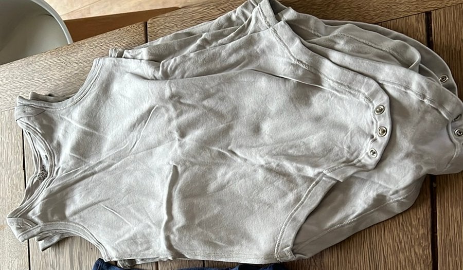 5 beige rompers, maat 140, Ophalen of Verzenden, Zo goed als nieuw