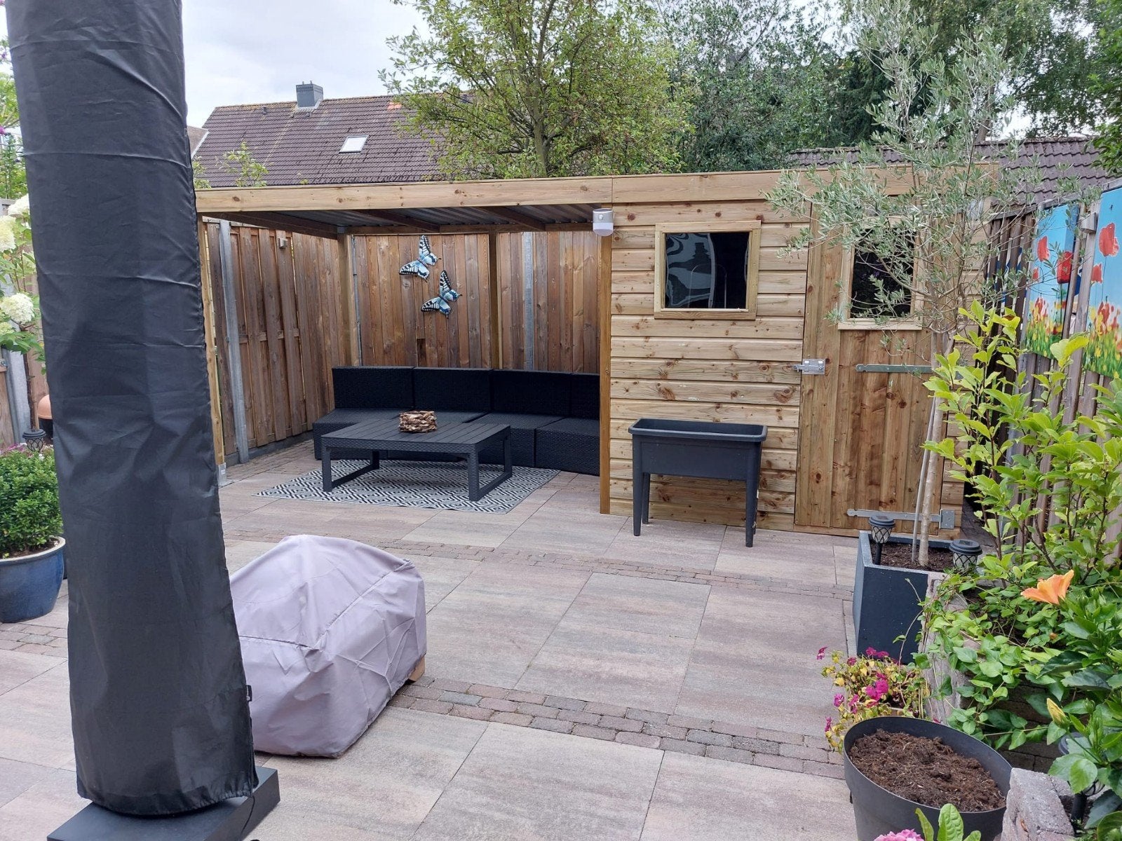 NIEUW TUINSCHUUR MET OVERKAPPING, Tuin en Terras, Tuinhuizen, Schuur, Nieuw, Ophalen of Verzenden, 2 ramen