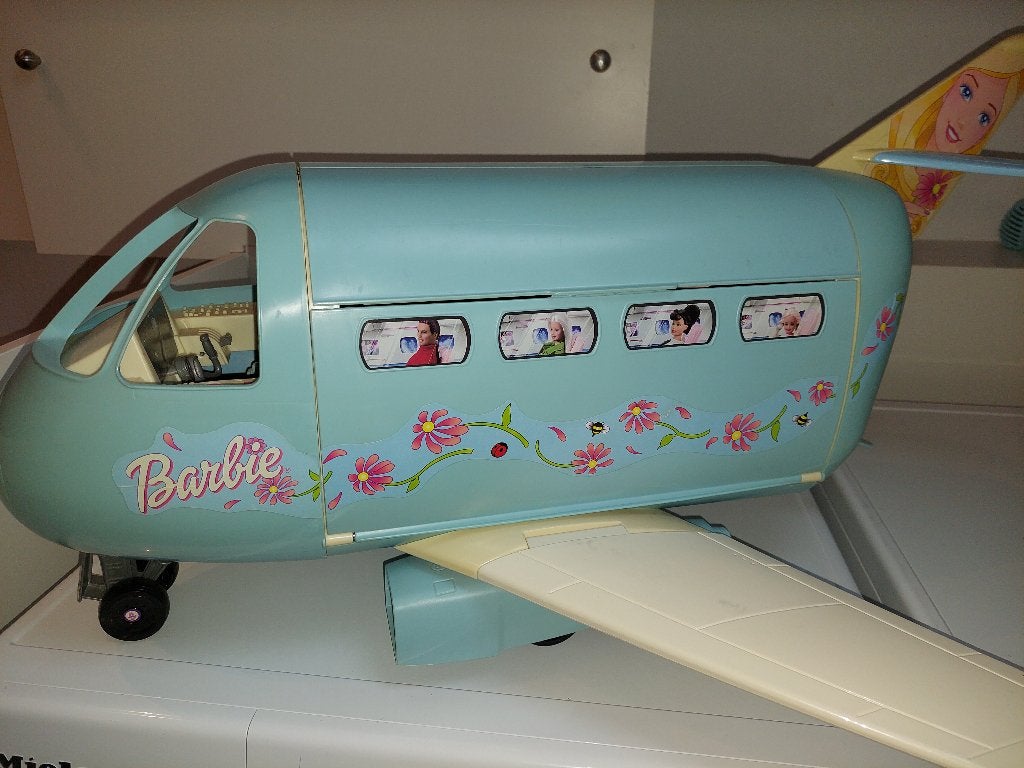 Barbie vliegtuig, Ophalen, Gebruikt, Barbie