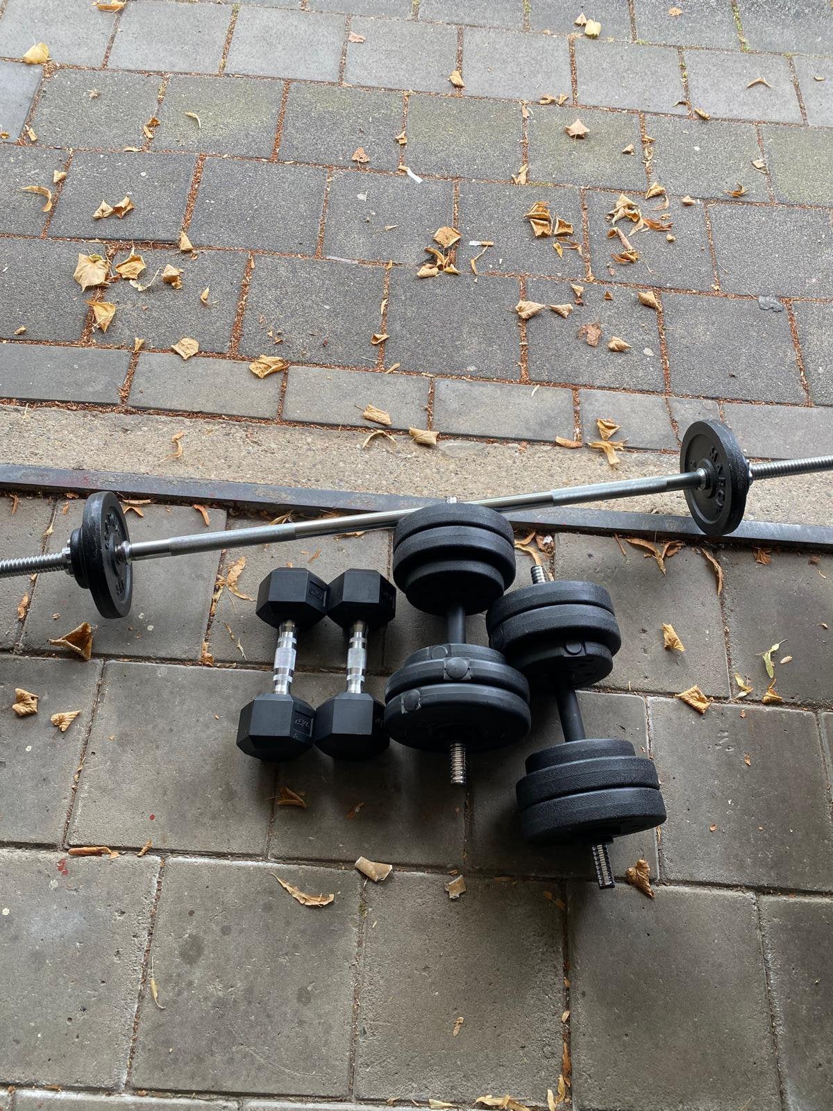Dumbbells set, Sport en Fitness, Ophalen, Zo goed als nieuw, Armen, Dumbbell
