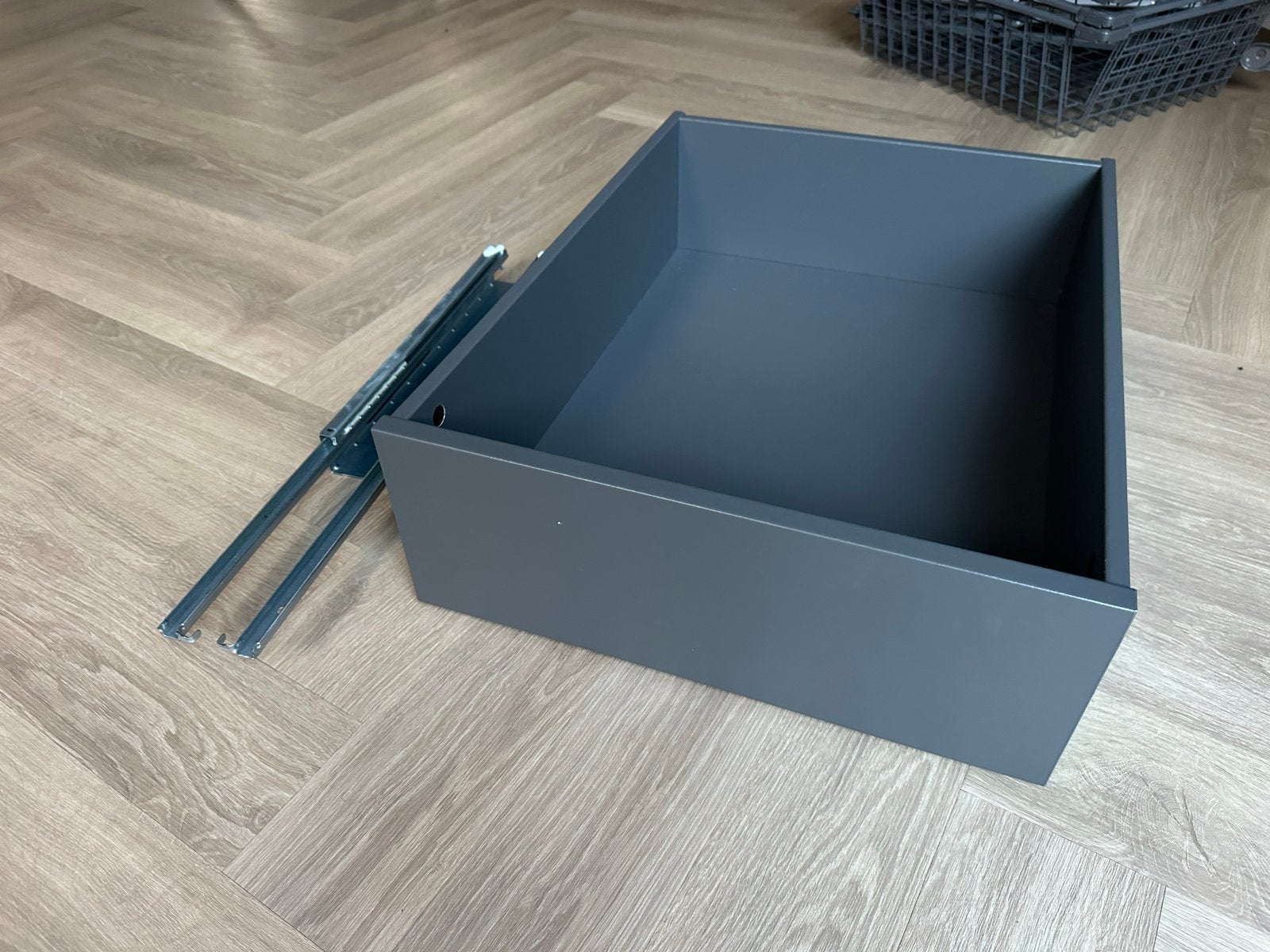 IKEA KOMPLEMENT lade, donkergrijs, 50x58 cm, 1 of 2 laden, Nieuw, Minder dan 100 cm, Metaal