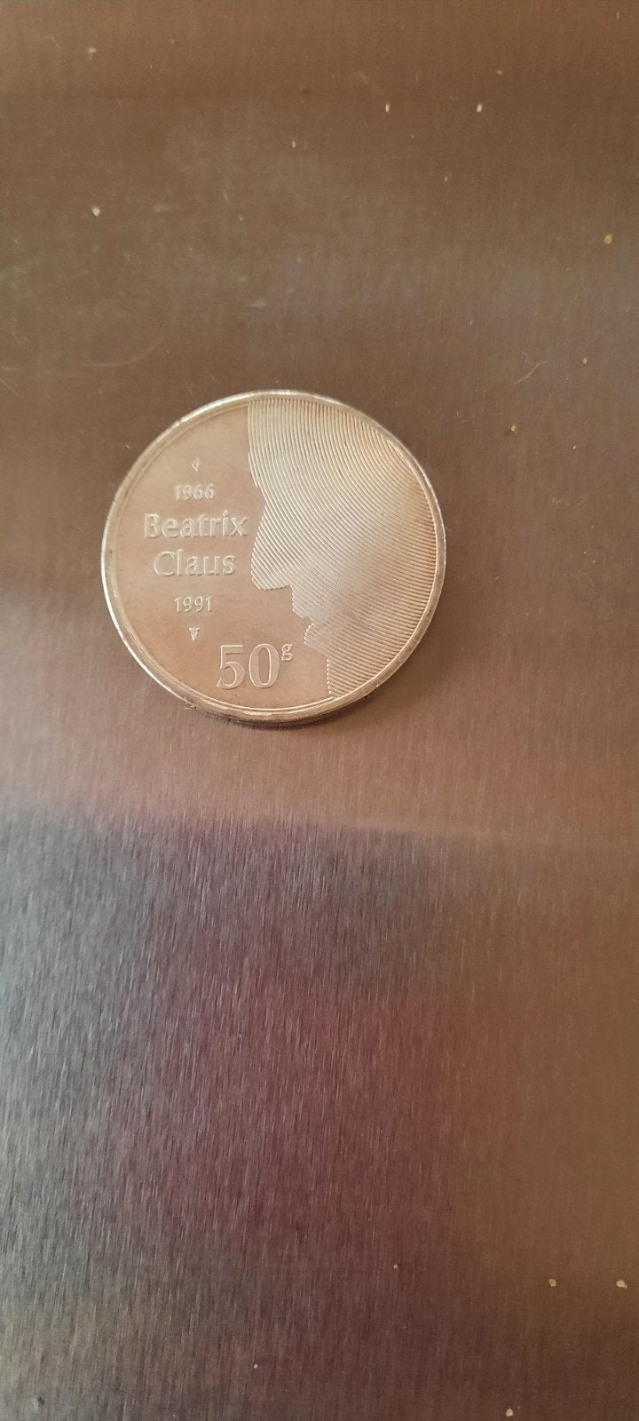 Zilveren 50 gulden munt Beatrix Claus 1966-1991, Postzegels en Munten, Munten | Nederland, Ophalen of Verzenden