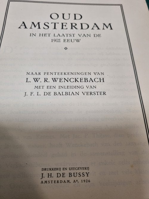 -	Boek oud amsterdam laaste 19de eeuw, Ophalen of Verzenden