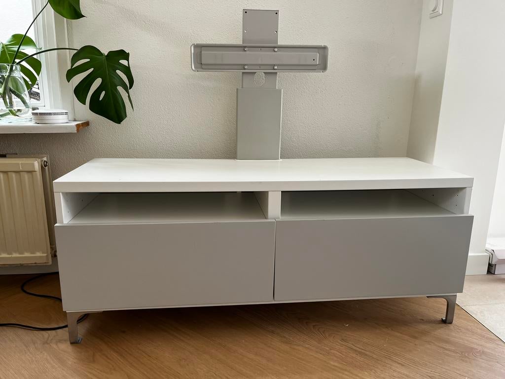 Besta tv meubel met tv-ophangsysteem, Ophalen, Gebruikt, 100 tot 150 cm, Minder dan 100 cm