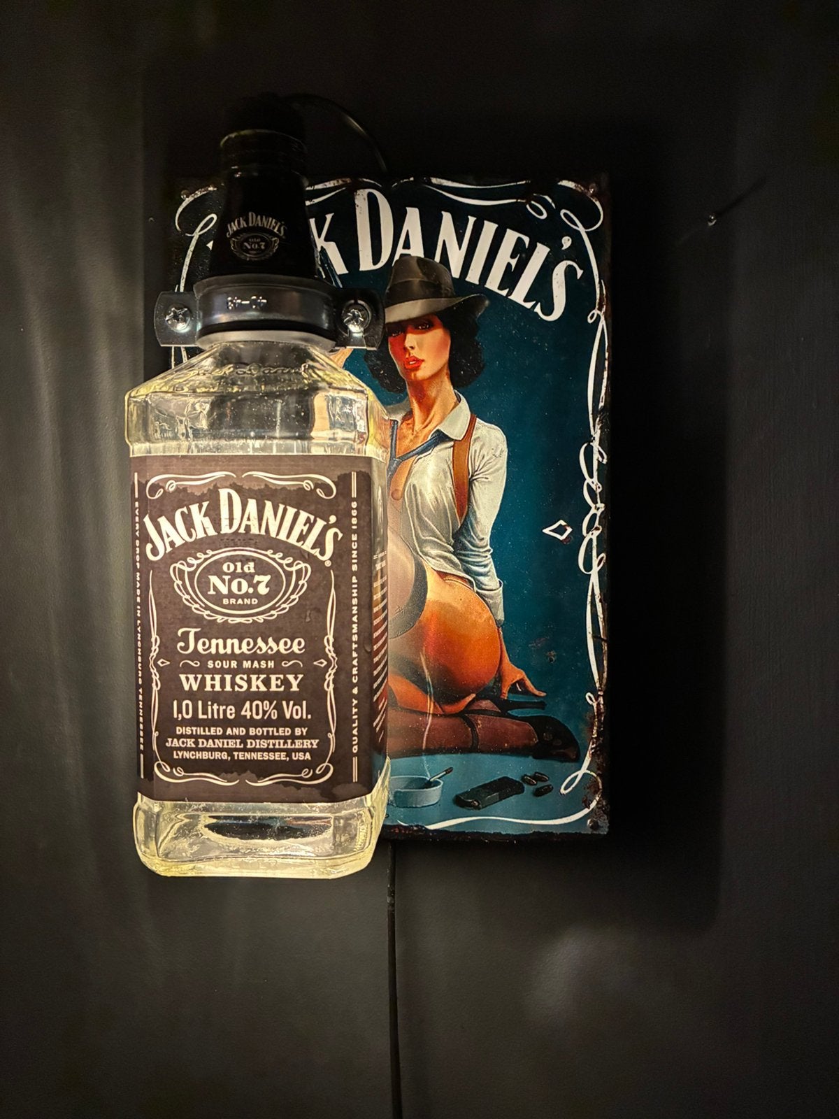 Jack Daniel’s Wandlamp, Met schakelaar, Glas, Wandlamp, Meerkleurig