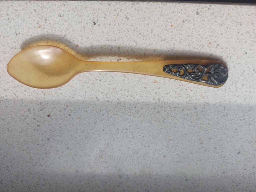 Antiek hoornen lepeltje, Ophalen of Verzenden