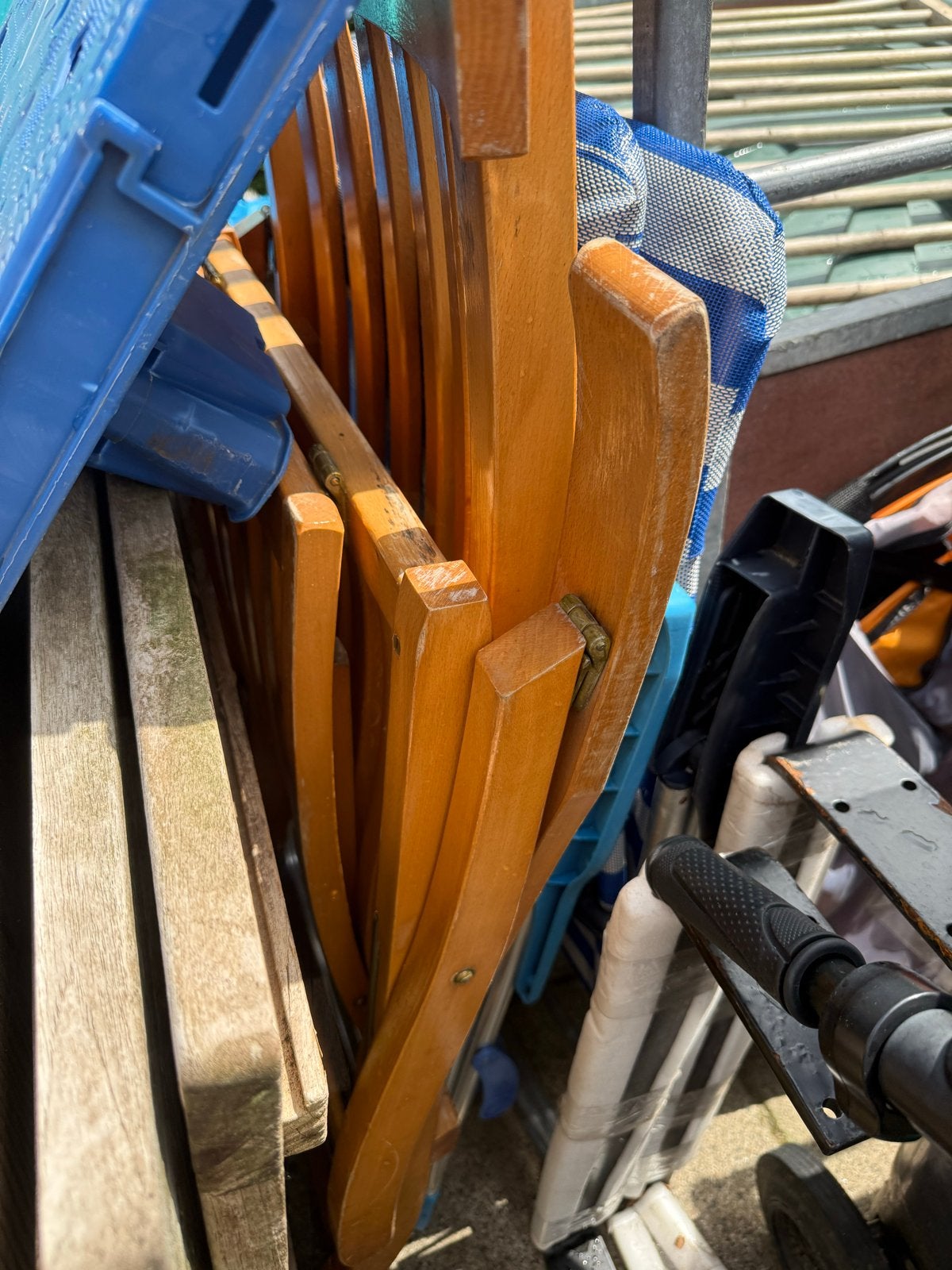 Mooie houten vintage deckchair, Ophalen of Verzenden