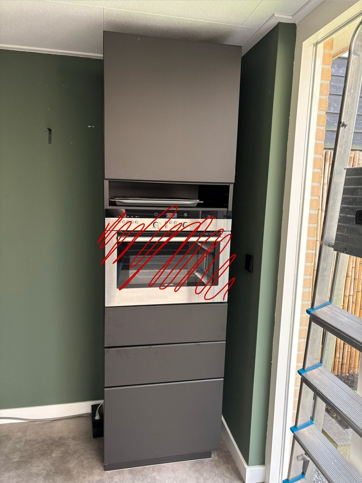 Ikea hoge keukenkast exclusief oven, Huis en Inrichting, Keuken | Keukenelementen, Ophalen, 50 tot 100 cm, Zo goed als nieuw, Minder dan 100 cm