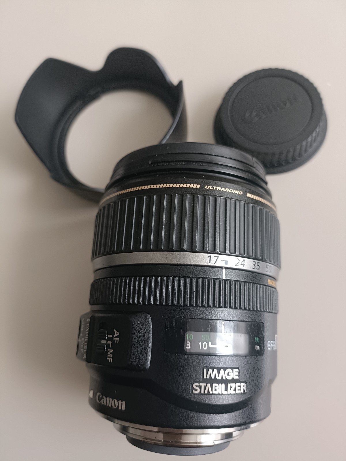Canon EF-S 17-85mm f/4-5.6 IS USM, Audio, Tv en Foto, Gebruikt, Canon, Zonnekap, Ophalen of Verzenden