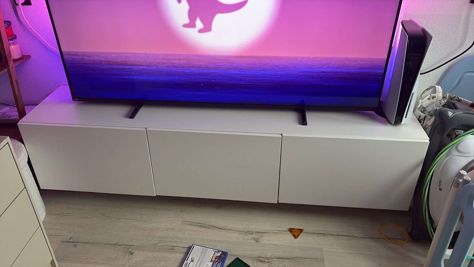 IKEA Besta TV meubel met Lappviken deurtjes, Ophalen, Gebruikt, 150 tot 200 cm, 25 tot 50 cm
