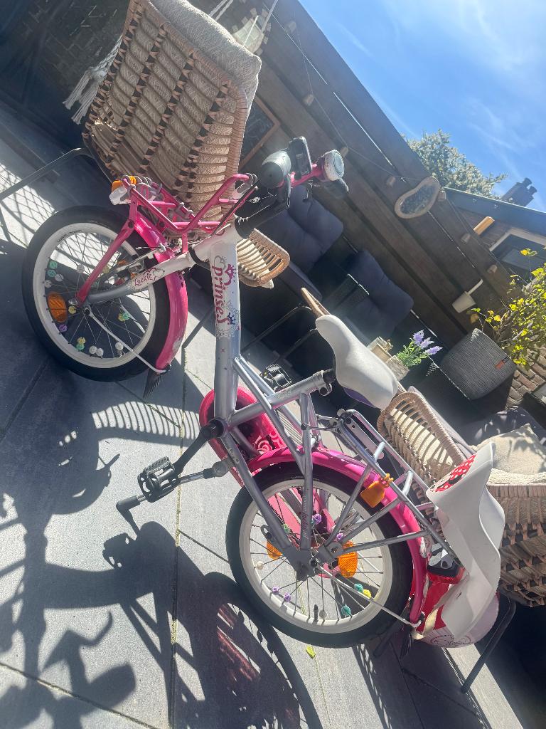 Meisjes fiets 16 inch, Ophalen, Terugtraprem, Gebruikt, Prinses