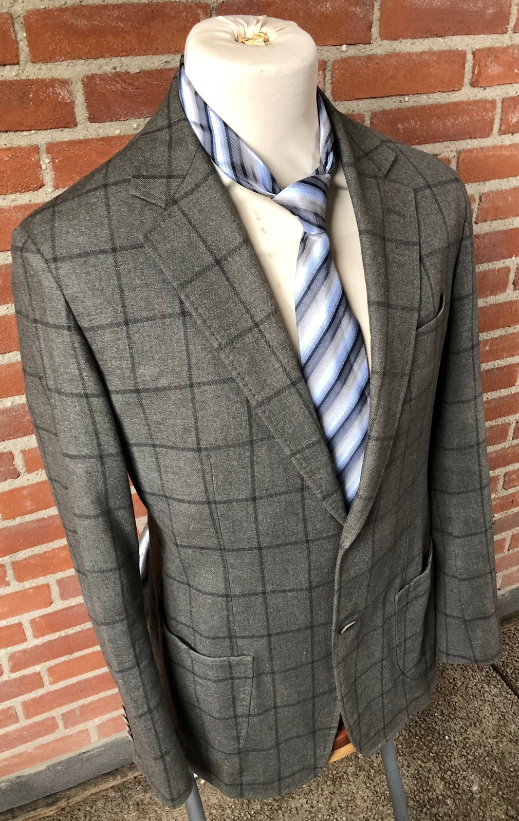 Oger Grijs Blazer/Jasje Mt 51 - Tessitura di Quaregna Katoen, Ophalen of Verzenden, Gedragen, Overige maten, Grijs