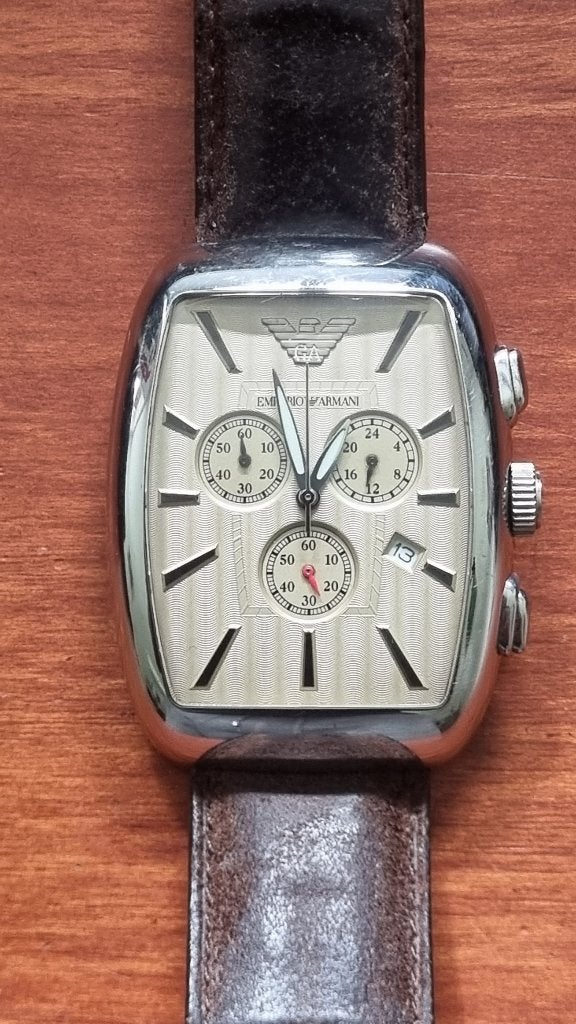 Emporio Armani AR0908 Chronograph Watch horloge, Overige merken, Staal, Polshorloge, Ophalen of Verzenden