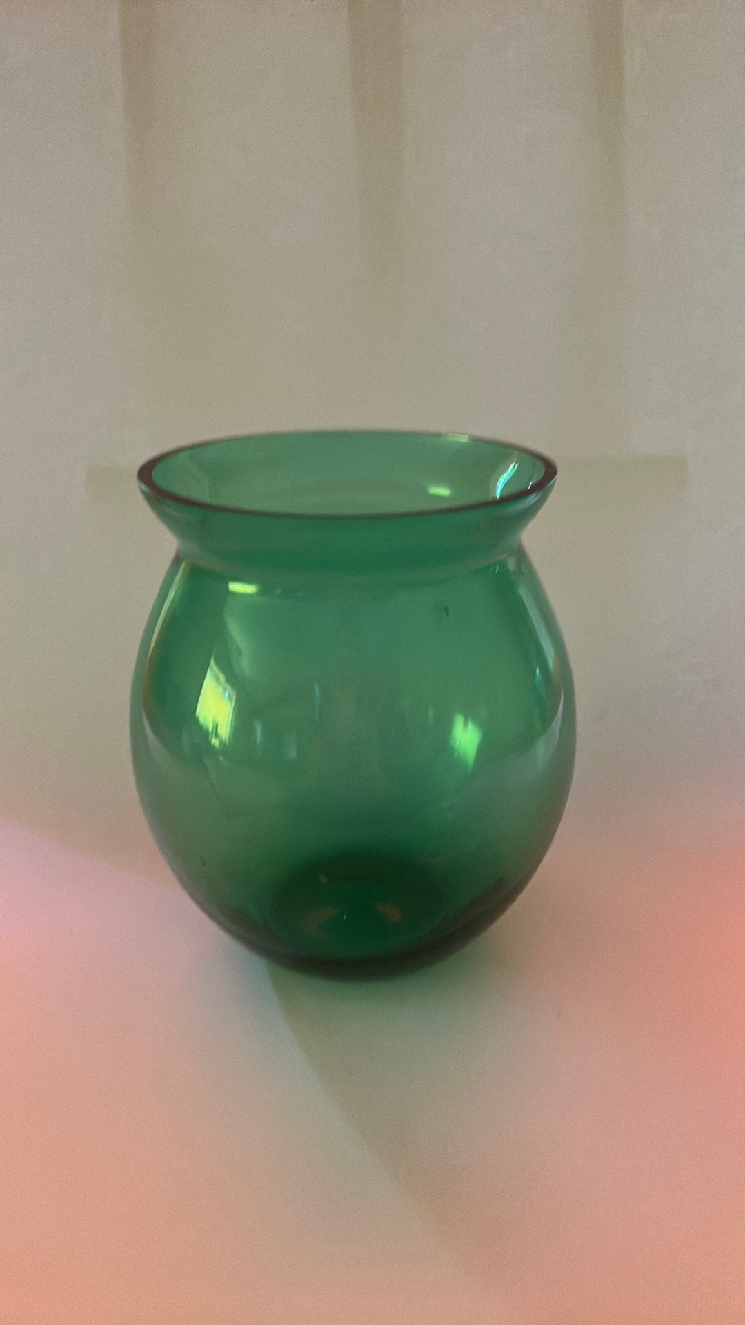 Kristal Unie, maastricht, groene vaas, Antiek en Kunst, Ophalen of Verzenden
