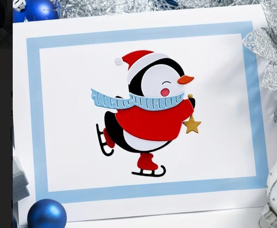 Nieuw  snijmal pinguïn op schaats, Ophalen of Verzenden, Nieuw, Overige thema's, Pons of Mal