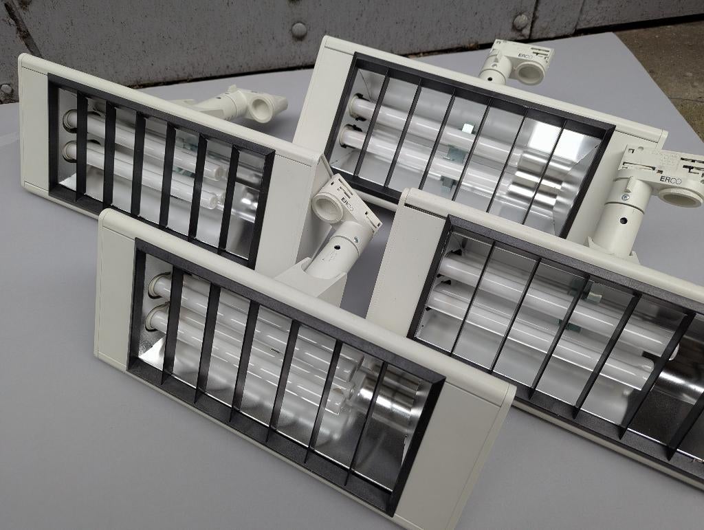 ERCO Trackspots – 3-Fase Railverlichting, Ophalen, Zo goed als nieuw, Metaal of Aluminium