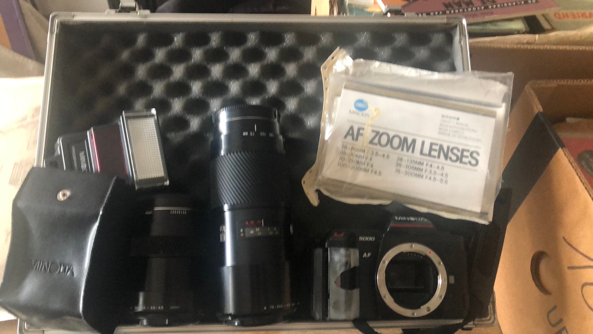 Minolta set lens camara, Ophalen of Verzenden, Zo goed als nieuw, Spiegelreflex, Minolta