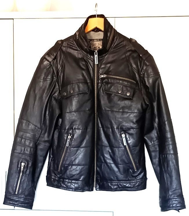 Leren heren jas. Kwaliteit: zéér goed. Staat: zéér goed!!!!, Kleding | Heren, Ophalen of Verzenden, Gedragen, Zwart