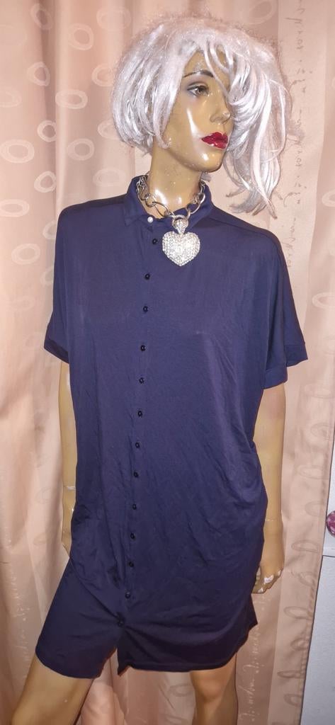 JUTTROUW JANSEN blousejurk donkerblauw maat L, Blauw, Maat 42/44 (L), Ophalen of Verzenden, Zo goed als nieuw