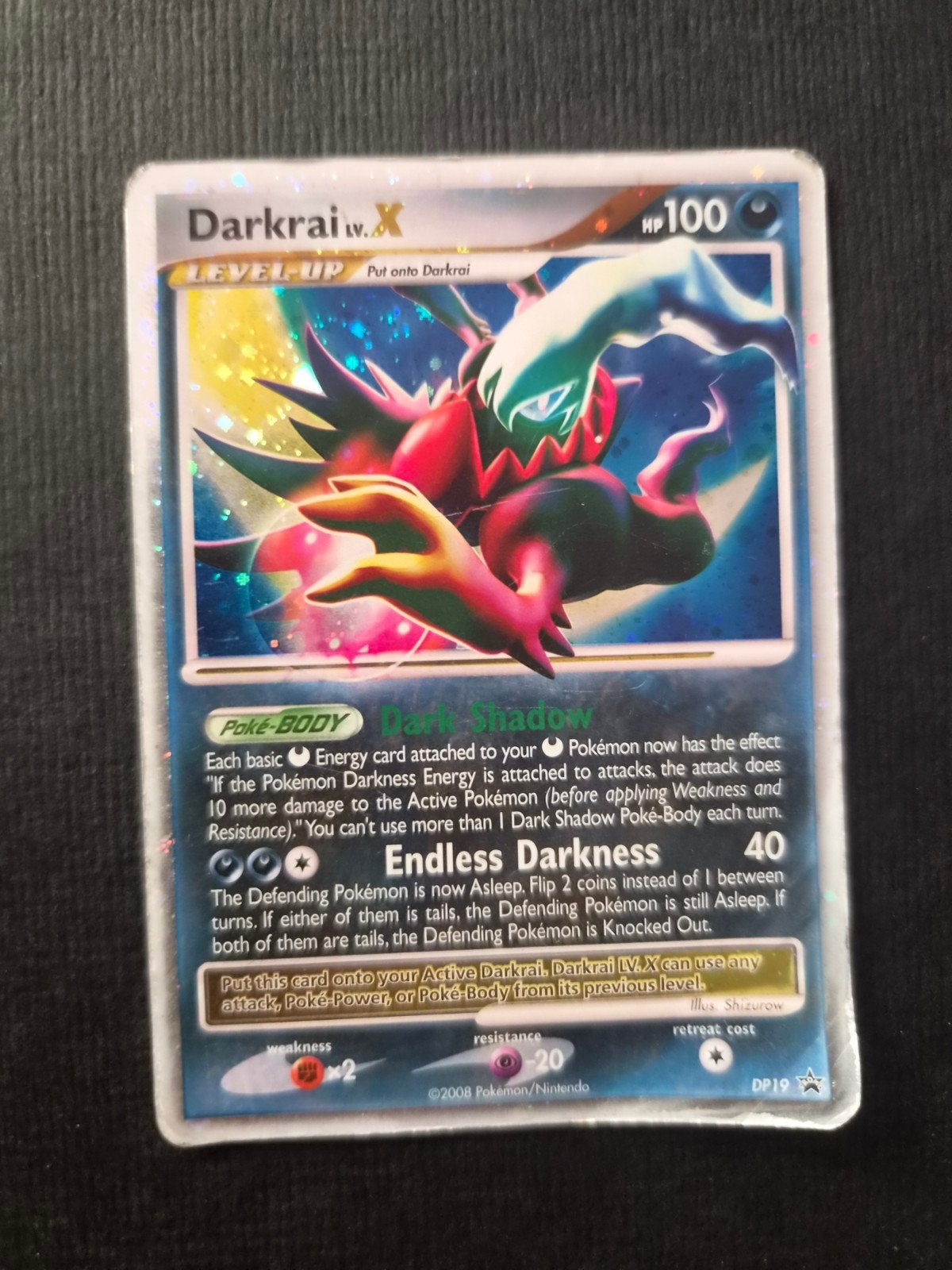 Darkrai LV.X DP19 Promo, Ophalen of Verzenden, Gebruikt, Losse kaart, Foil