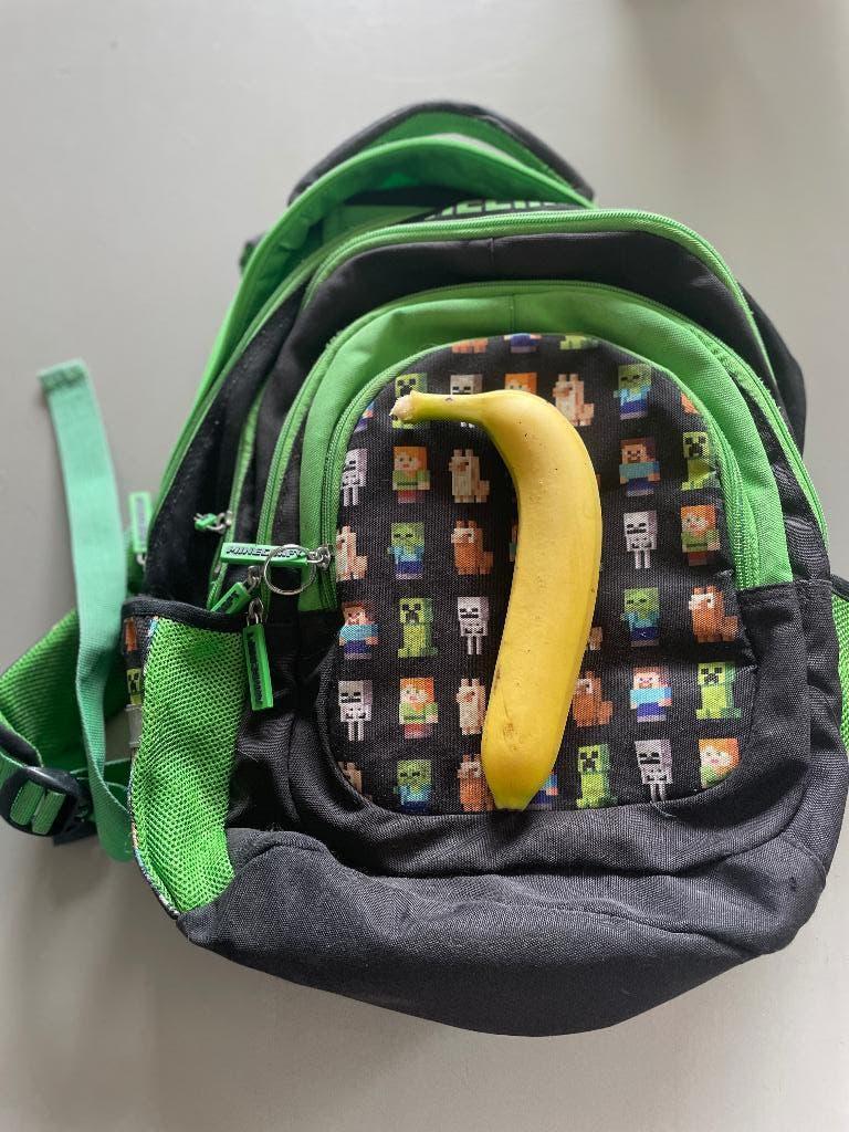 Minecraft rugtas (banaan for size ), Sieraden, Tassen en Uiterlijk, Ophalen, Gebruikt, Overige merken