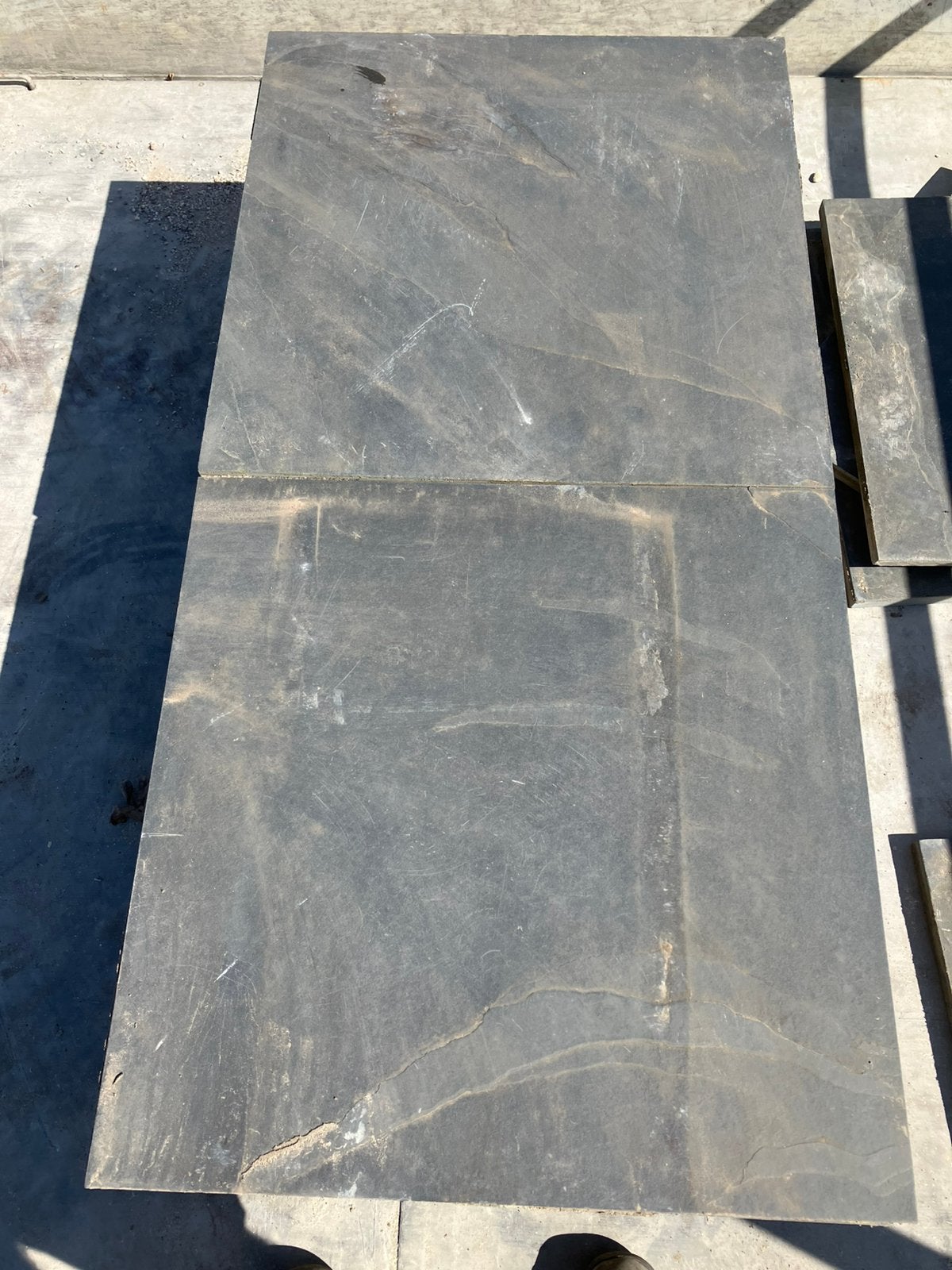 60x60x2,5cm natuursteen (lei) tegels 16m2, Tuin en Terras, Ophalen, Gebruikt, Terrastegels, Natuursteen
